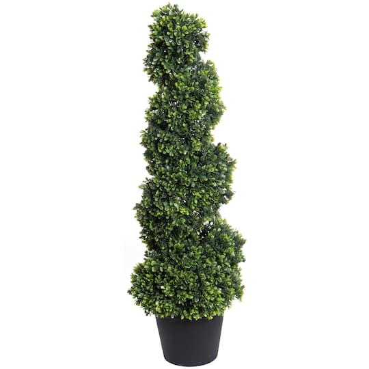 Michaels, 37" Spiral Boxwood UV Resistant Topiary by Ashland® – Category: Potted Plants